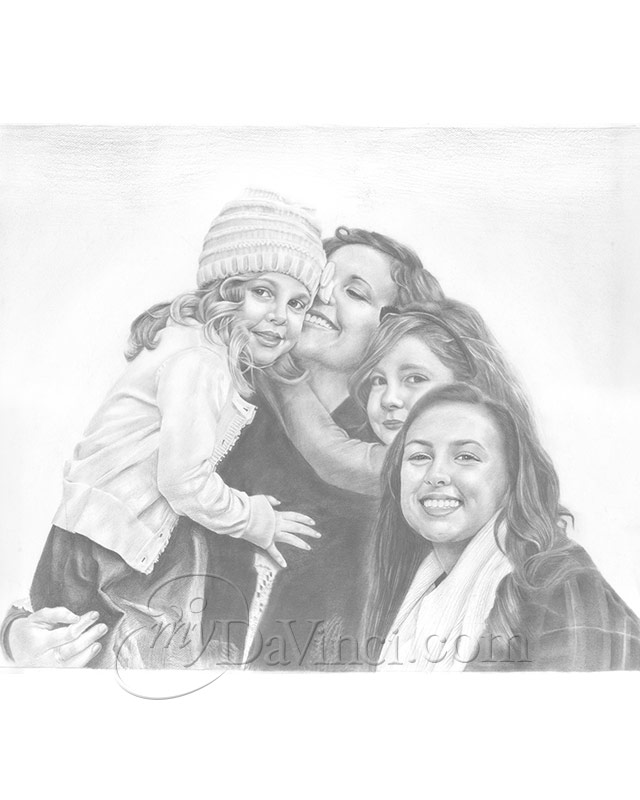 Pencil Graphite Portrait Sketch Size A4