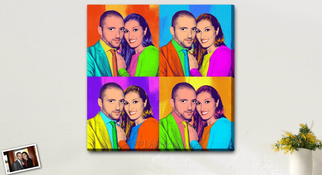 Pop Art 4 Panels from Photos | myDaVinci