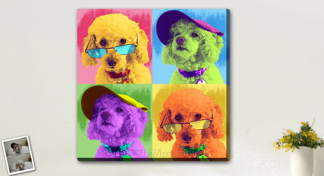 Pop Art 4 Panels from Photos | myDaVinci