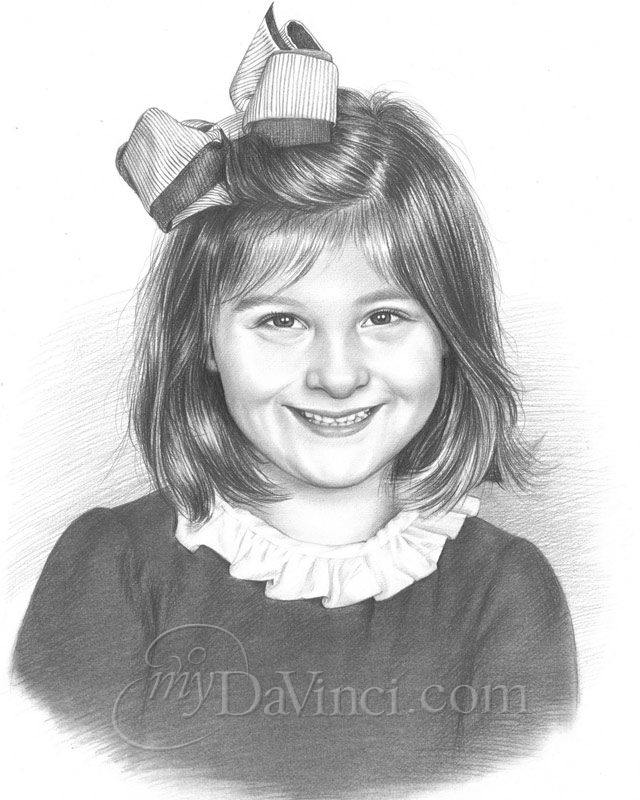 Drawing: Pencil sketch of young lady