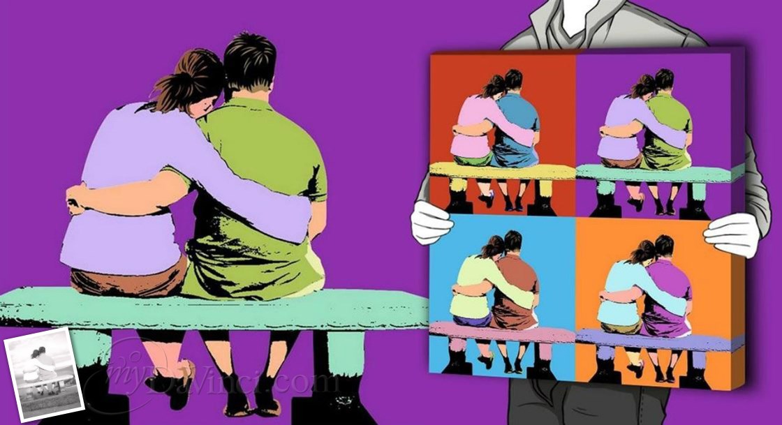 Pop Art 4 Panels from Photos | myDaVinci