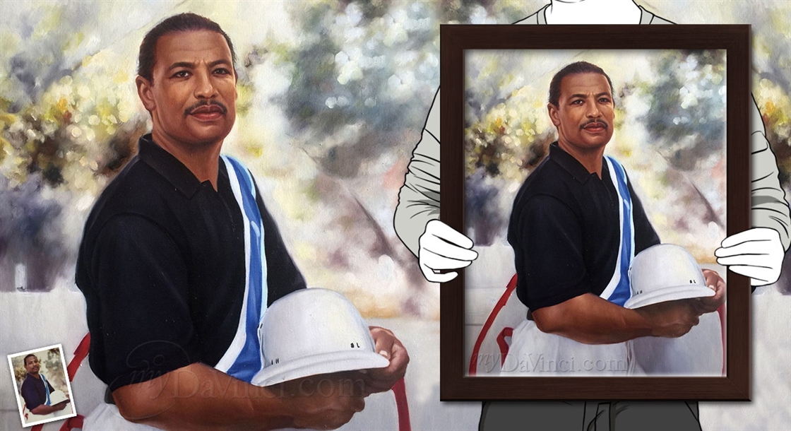 Hand Painted Oil Portrait of An African American Gentleman from Photo,by myDaVinci | myDaVinci
