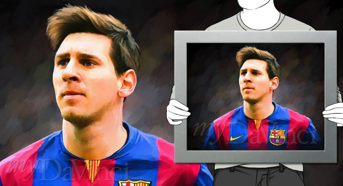 Lionel Messi Oil Painting Giclee | myDaVinci