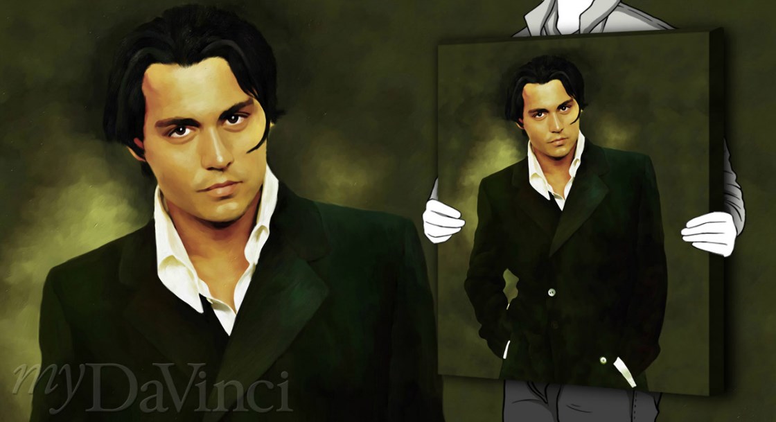 Johnny Depp Oil Painting Giclee | myDaVinci