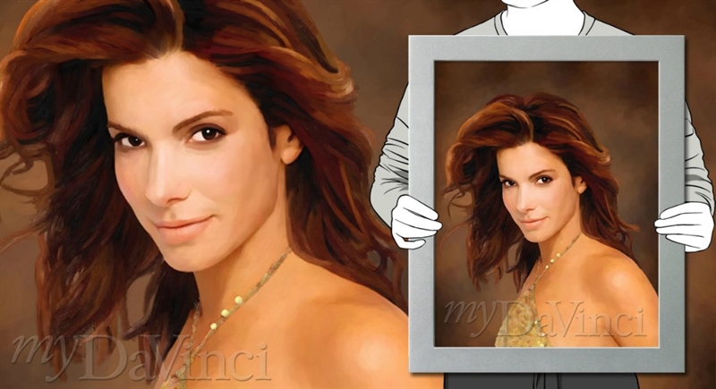 Sandra Bullock Oil Painting Giclee | myDaVinci