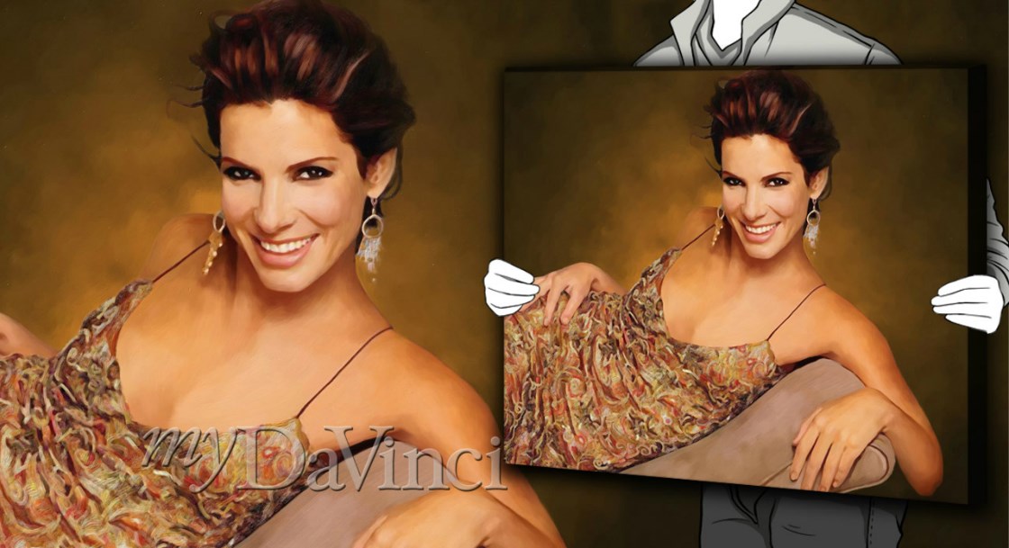 Sandra Bullock Oil Painting Giclee | myDaVinci