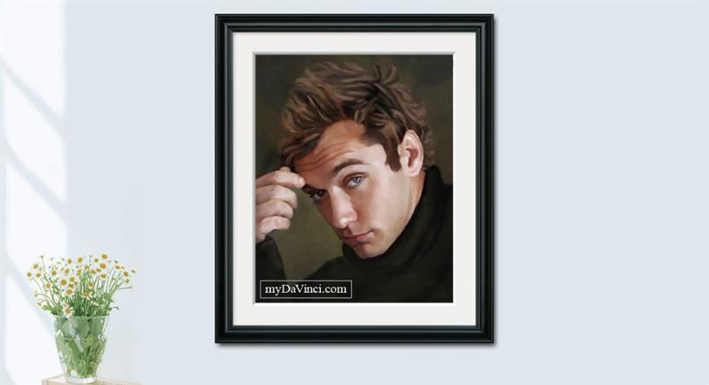 Jude Law Oil Painting Giclee | myDaVinci
