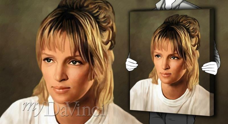 Uma Thurman Oil Painting Giclee | myDaVinci