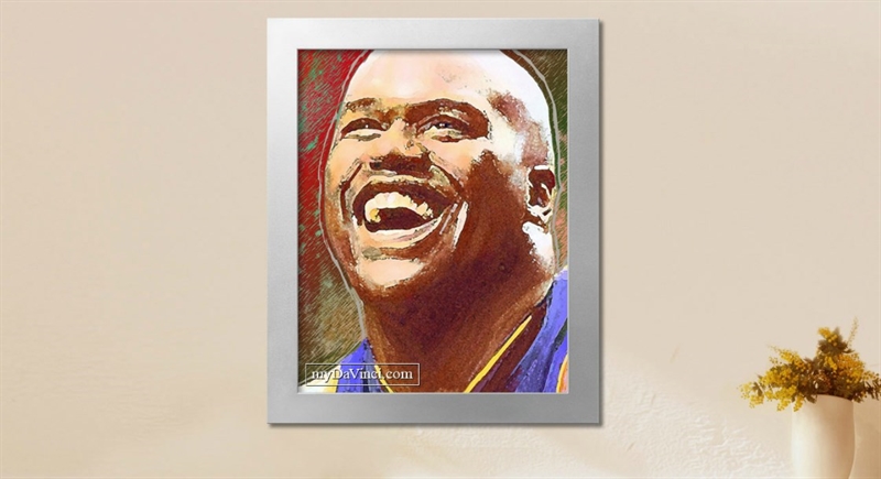 Shaquille O'Neal Pop Art Print,by myDaVinci | myDaVinci