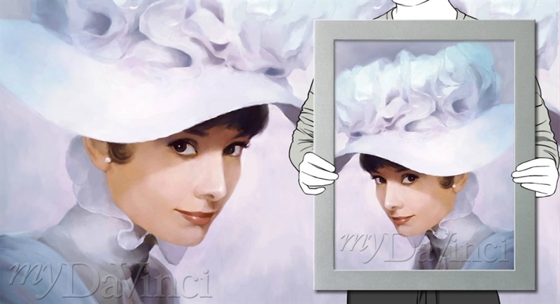 Audrey Hepburn Oil Painting Giclee | myDaVinci