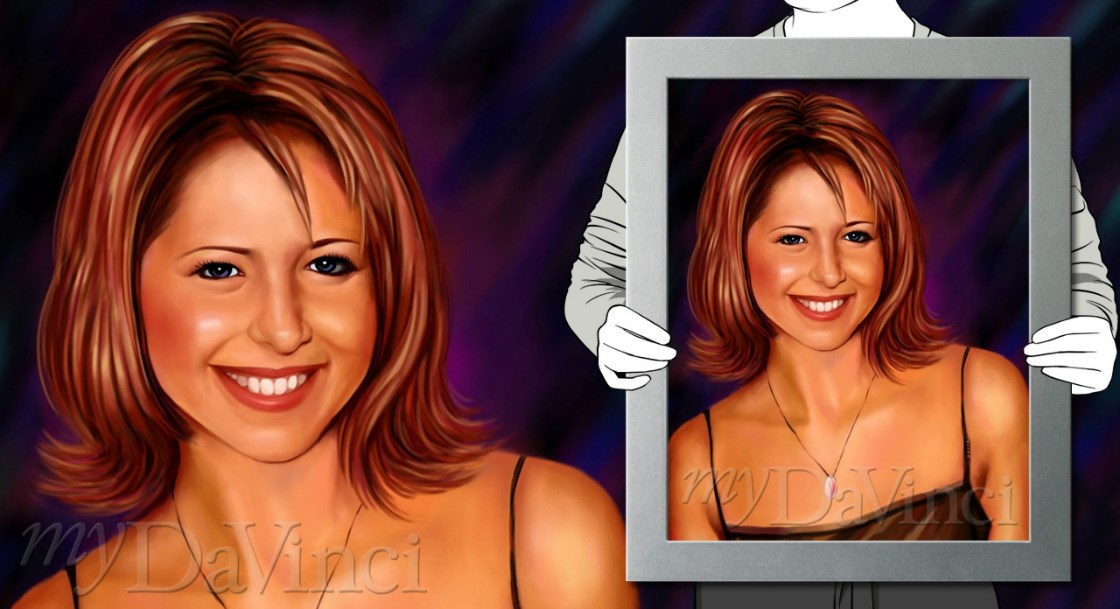 Sarah Michelle Gellar Pop Art Print,by myDaVinci | myDaVinci