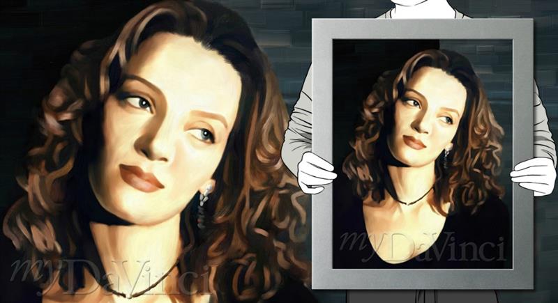 Uma Thurman Oil Painting Giclee | myDaVinci