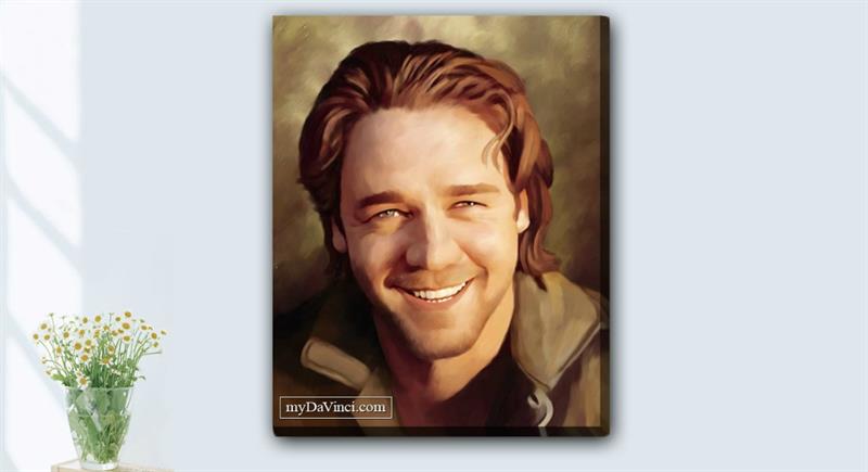 Russell Crowe Oil Painting Giclee | myDaVinci
