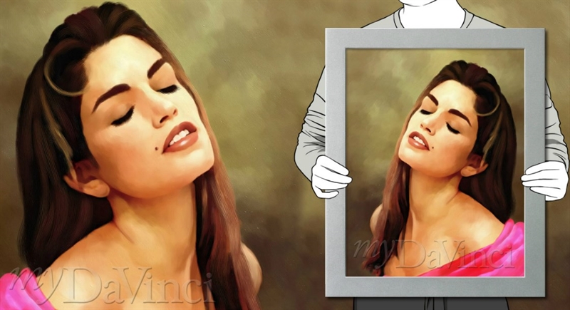 Cindy Crawford Oil Painting Giclee,by myDaVinci | myDaVinci