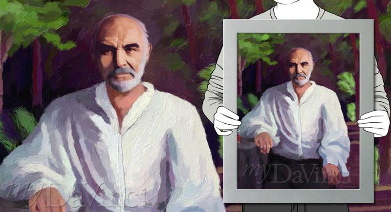 Sean Connery Oil Painting Giclee | myDaVinci