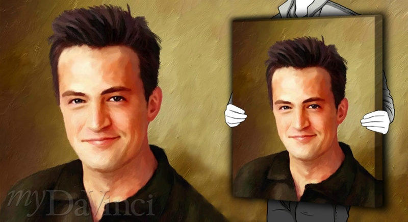 Matthew Perry Oil Painting Giclee | myDaVinci