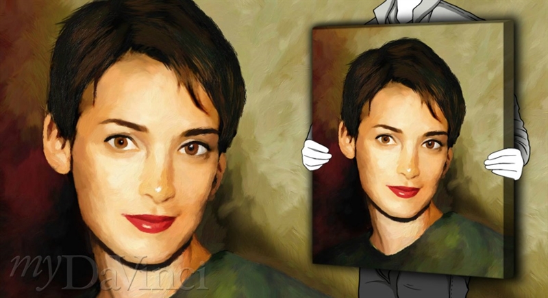 Winona Ryder Oil Painting Giclee | myDaVinci