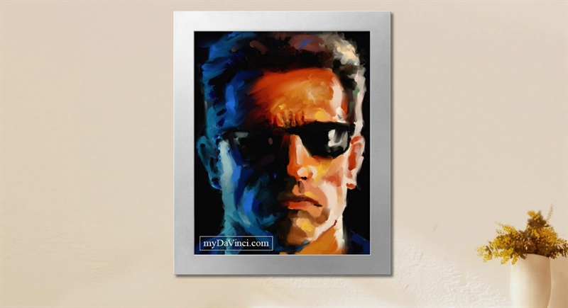 Arnold Schwarzenegger Oil Painting Giclee | myDaVinci
