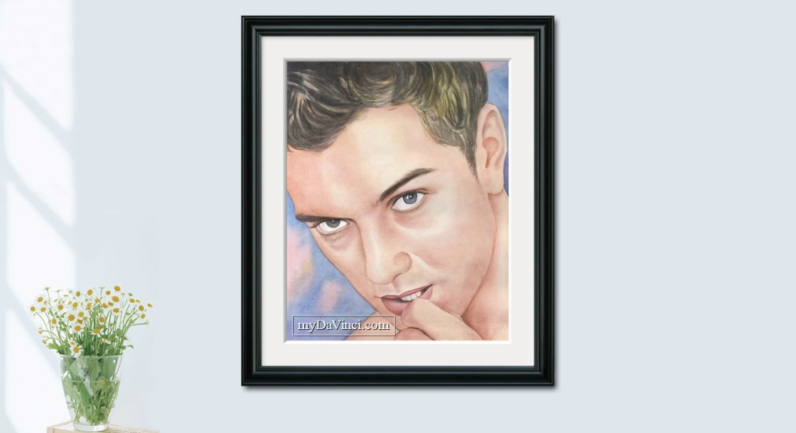 Jude Law Watercolor Print,by myDaVinci | myDaVinci