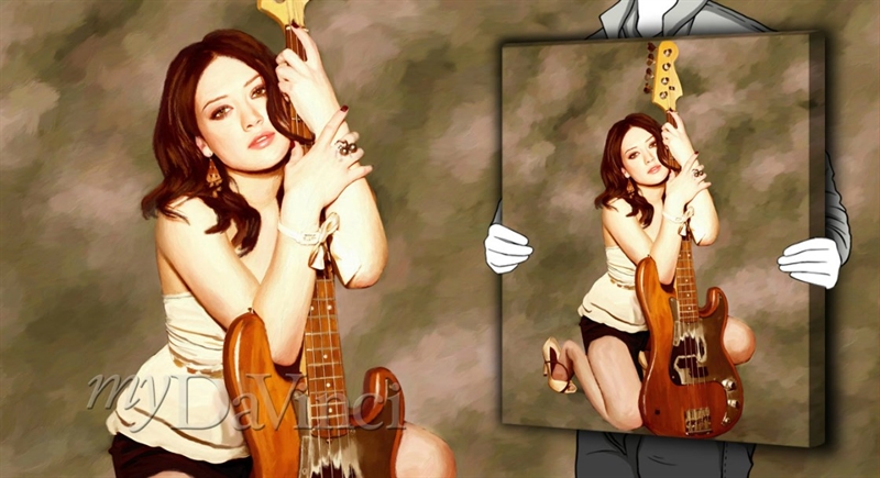 Hilary Duff Oil Painting Giclee | myDaVinci