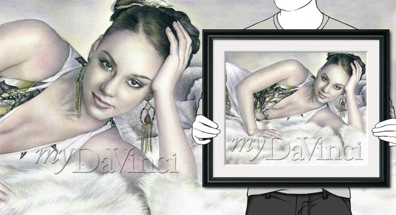 Alicia Keyes DaVinci Sketch Print | myDaVinci