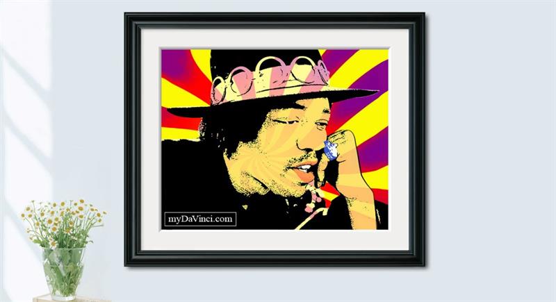 Jimi Hendrix Pop Art Print | myDaVinci