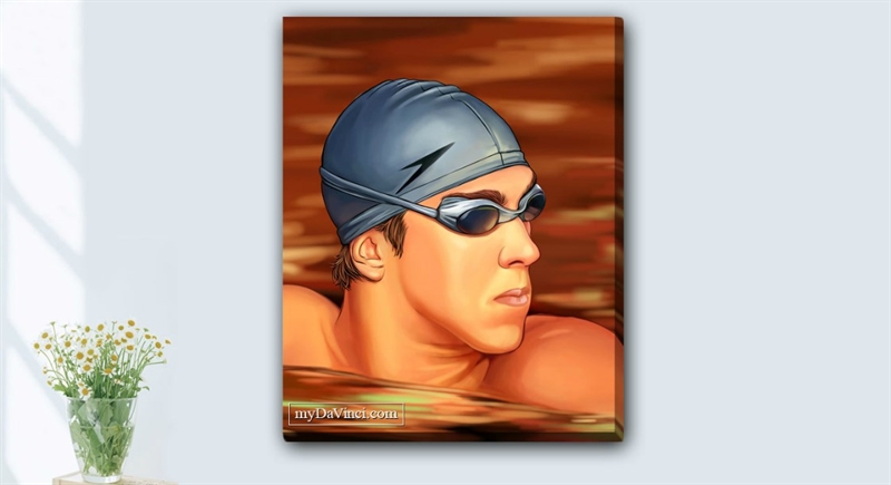 Michael Phelps Pop Art Print | myDaVinci