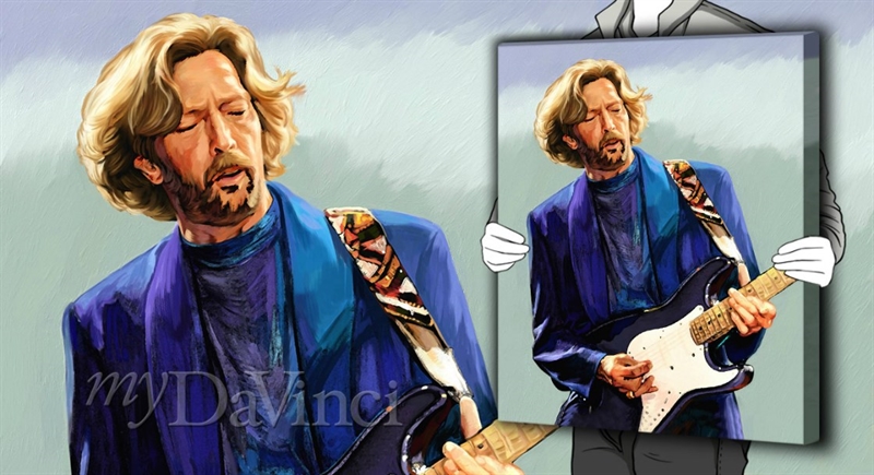 Eric Clapton Oil Painting Giclee,by myDaVinci | myDaVinci
