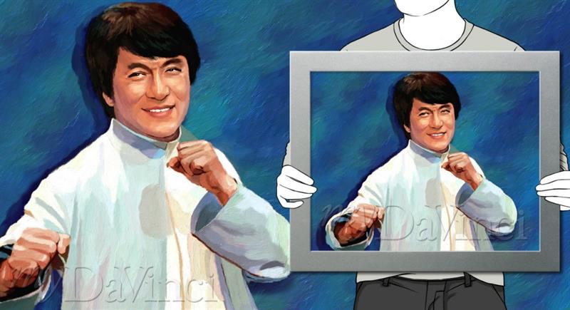 Jackie Chan Oil Painting Giclee | myDaVinci