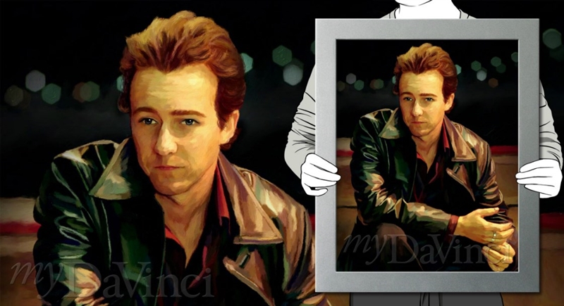 Edward Norton Oil Painting Giclee | myDaVinci