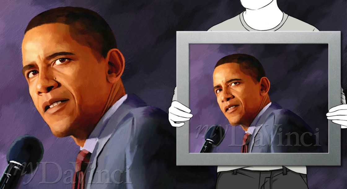 Barack Obama Oil Painting Giclee | myDaVinci
