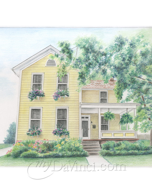 How to Draw a House Step by Step - EasyLineDrawing