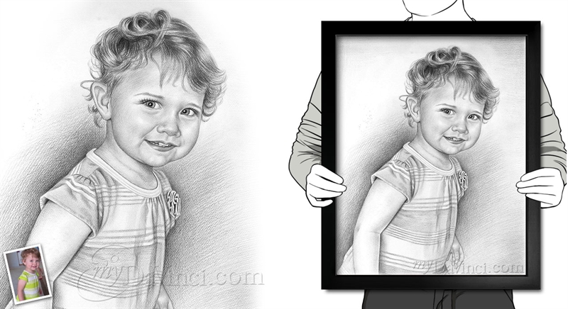 Hand Drawn Pencil Portraits from Photos,by myDaVinci | myDaVinci