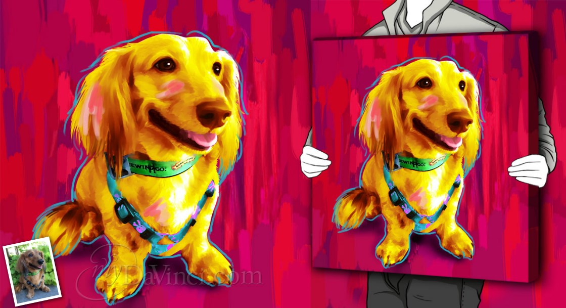 Pop Art 1 Panel of A Cute Dog from Photo | myDaVinci