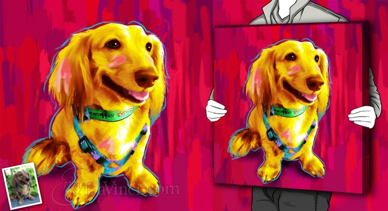 Pop Art 1 Panel of A Cute Dog from Photo | myDaVinci