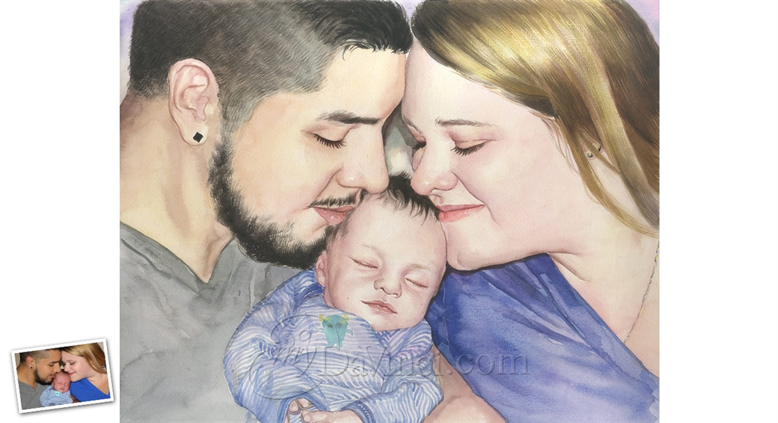 Hand Painted Watercolor from Photos | myDaVinci