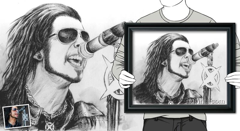 Hand Painted Ink Rendering from Photos | myDaVinci