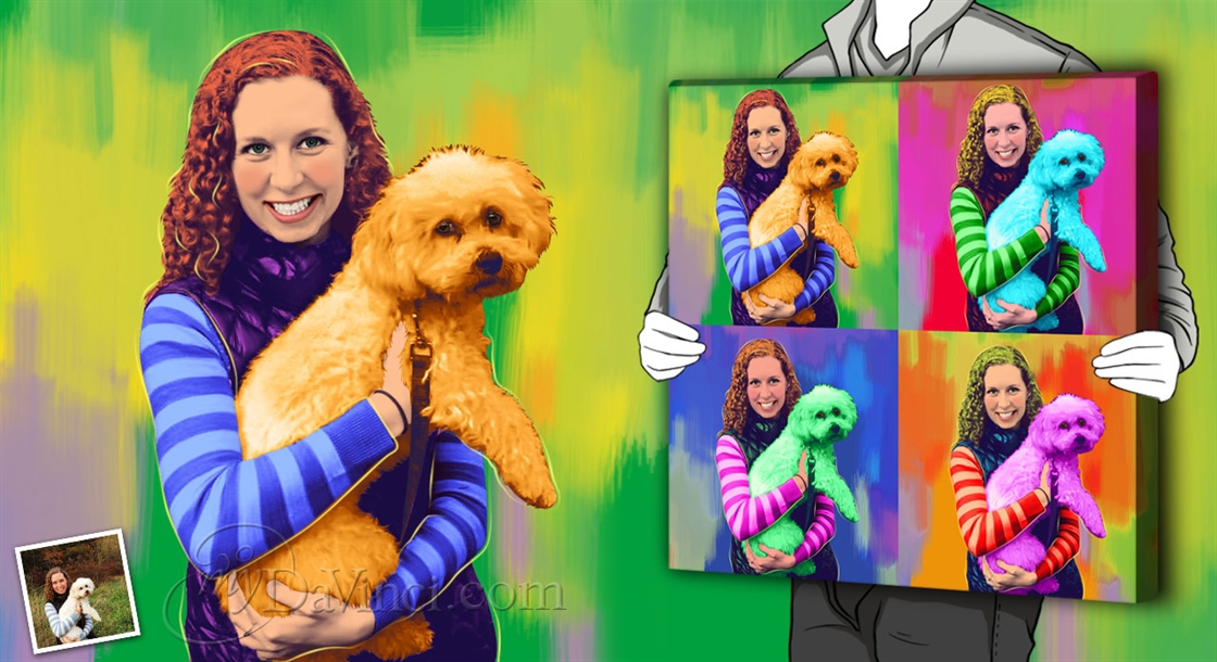 Pop Art 4 Panels from Photos | myDaVinci