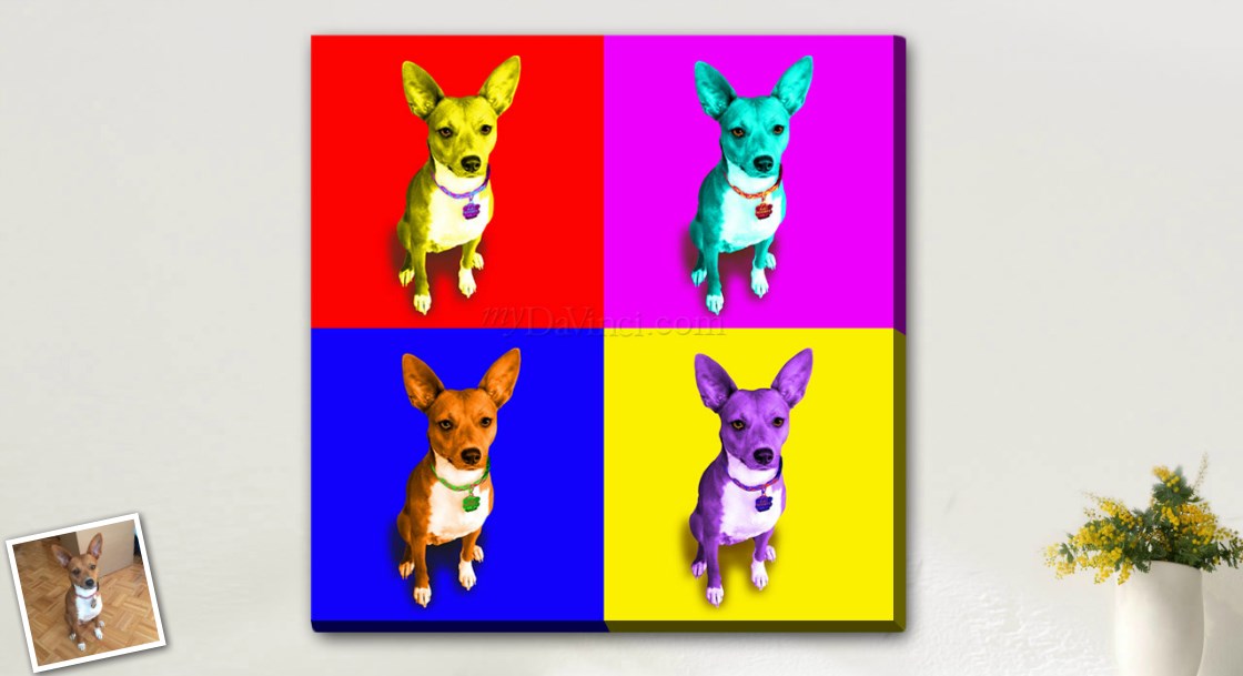 Pop Art 4 Panels from Photos | myDaVinci