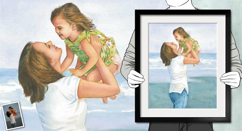 Hand Painted Watercolor from Photos | myDaVinci